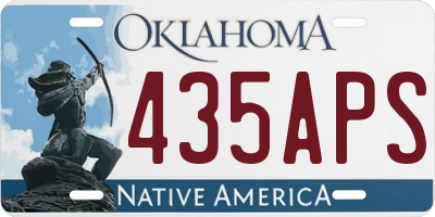 OK license plate 435APS