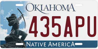 OK license plate 435APU