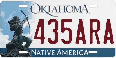 OK license plate 435ARA