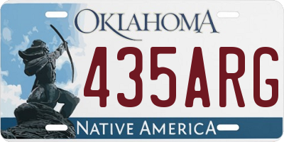 OK license plate 435ARG