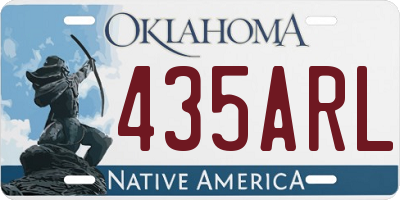 OK license plate 435ARL