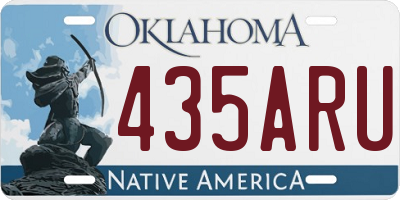 OK license plate 435ARU