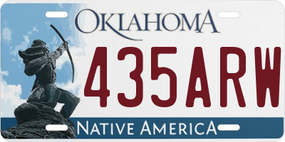 OK license plate 435ARW