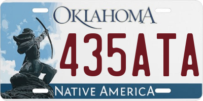 OK license plate 435ATA