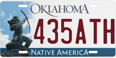 OK license plate 435ATH