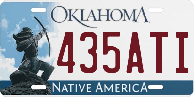 OK license plate 435ATI