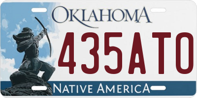 OK license plate 435ATO