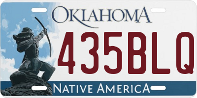 OK license plate 435BLQ