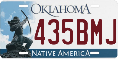 OK license plate 435BMJ