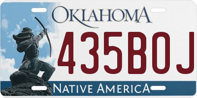 OK license plate 435BOJ