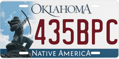 OK license plate 435BPC