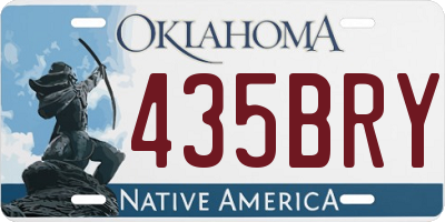 OK license plate 435BRY