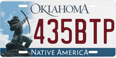 OK license plate 435BTP