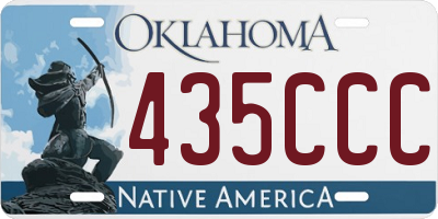 OK license plate 435CCC