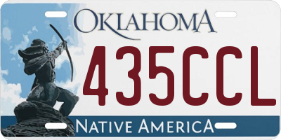 OK license plate 435CCL