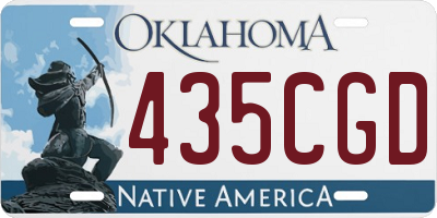 OK license plate 435CGD