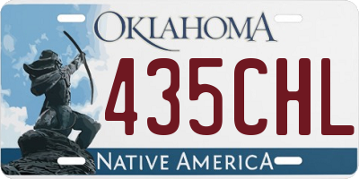 OK license plate 435CHL