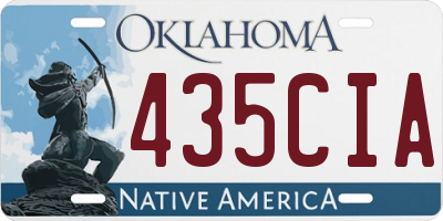 OK license plate 435CIA
