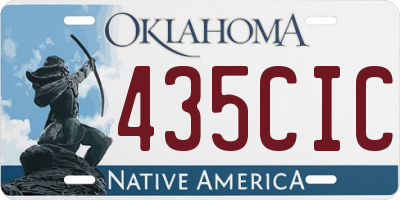 OK license plate 435CIC