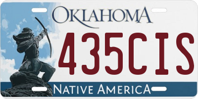 OK license plate 435CIS