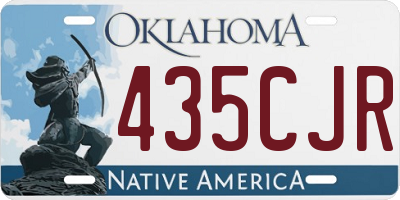 OK license plate 435CJR