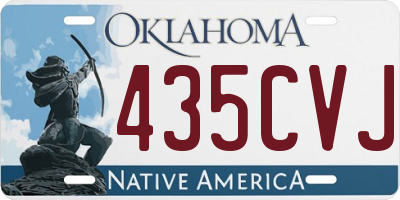 OK license plate 435CVJ