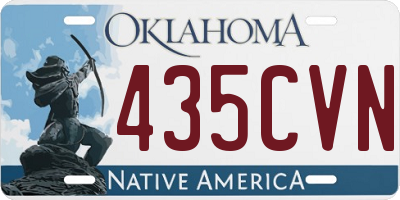 OK license plate 435CVN