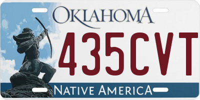 OK license plate 435CVT