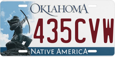 OK license plate 435CVW