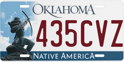 OK license plate 435CVZ
