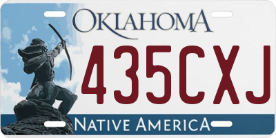 OK license plate 435CXJ