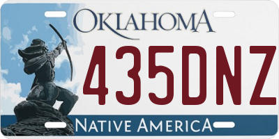 OK license plate 435DNZ