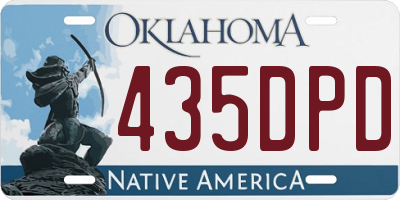 OK license plate 435DPD