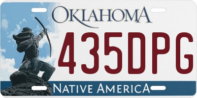 OK license plate 435DPG