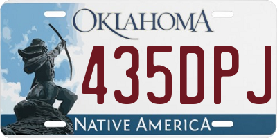 OK license plate 435DPJ