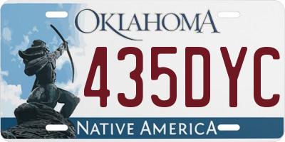 OK license plate 435DYC