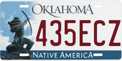 OK license plate 435ECZ