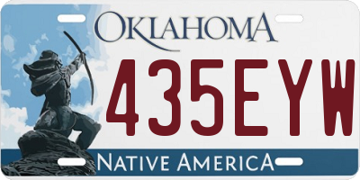 OK license plate 435EYW