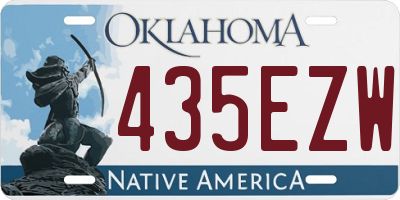 OK license plate 435EZW