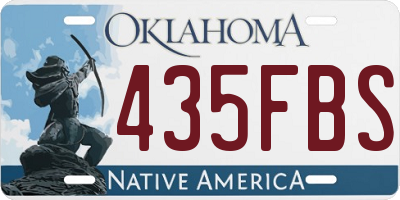 OK license plate 435FBS