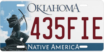 OK license plate 435FIE