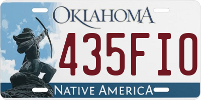 OK license plate 435FIO