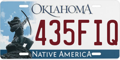 OK license plate 435FIQ