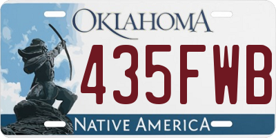 OK license plate 435FWB