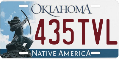 OK license plate 435TVL