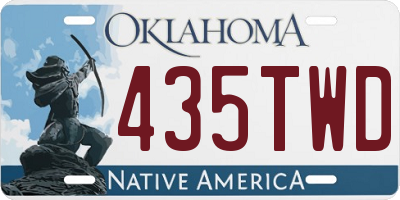 OK license plate 435TWD