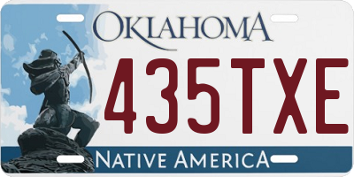 OK license plate 435TXE