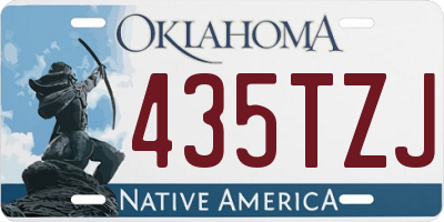 OK license plate 435TZJ
