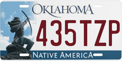 OK license plate 435TZP