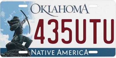 OK license plate 435UTU